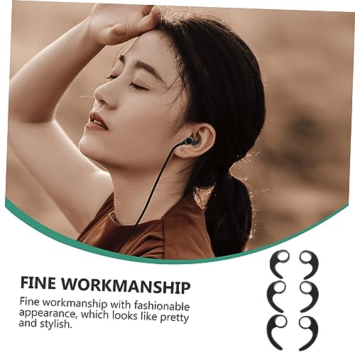 GARVALON Silicone Earphone Clip Hooks 10mm Fit Ear Wings for Earbuds Sturdy Fashionable Design