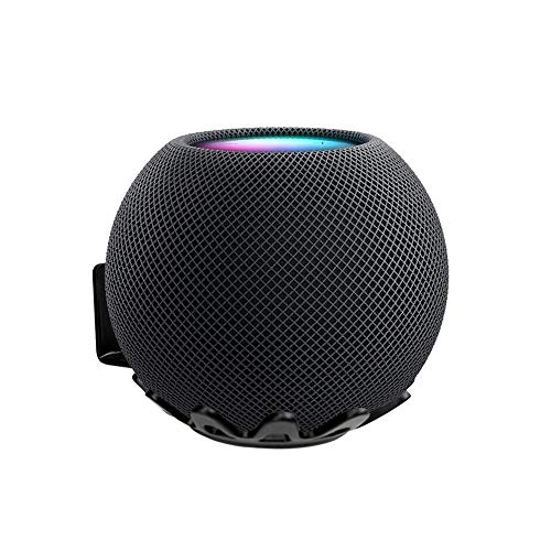 Wall Mount Bracket for Homepod Mini (Drill Free,Sturdy Metal,Enduring Paint Finish,Easy Install on the wall,Compatible with Homepod Mini,Single pc,Black) - color: Black, size: Single pc