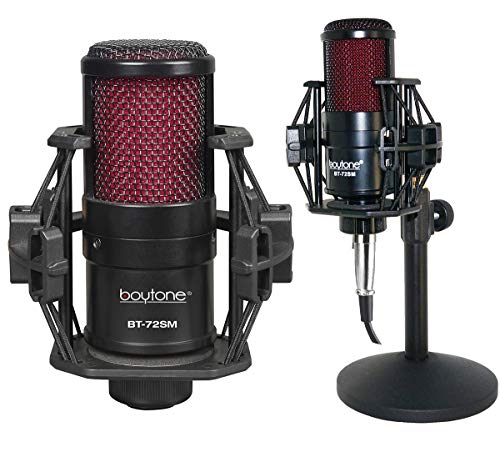 Boytone, Professional Cardioid Studio Recording Mic 25mm Diaphragm USB Microphone Streaming Vocal Recording, Podcasting Condenser Microphone for PC and Mac, Quality Sound (BT-72SM)
