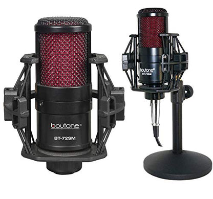 Boytone, Professional Cardioid Studio Recording Mic 25mm Diaphragm USB Microphone Streaming Vocal Recording, Podcasting Condenser Microphone for PC and Mac, Quality Sound (BT-72SM)