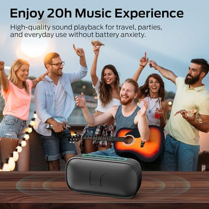 Oraolo S150 Speaker, Strong Bluetooth 5.4, IPX7 Waterproof Wireless Speaker, Support Sulti-Channel Connection, HD Hands-Free Calling, Compact Design Bluetooth Speakers Black