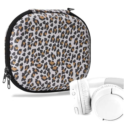 Geekria NOVA On-Ear Headphones Case Compatible with JBL Tune 510BT/660NC/500BT, Jr 310BT and More, Replacement Hard Shell Travel Carrying Bag with Cable Storage (Leopard Print) - color: Leopard print
