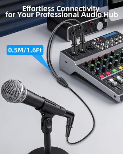 Right Angle XLR Y Splitter Cable 0.5m,XLR Y Cable Right-Angle Male to 2 Straight Male Balanced 3Pin Microphone Splitter Cable,for Mixer, Audio Interface, Active Monitors - color: 2 XLR male to 1 XLR male angle