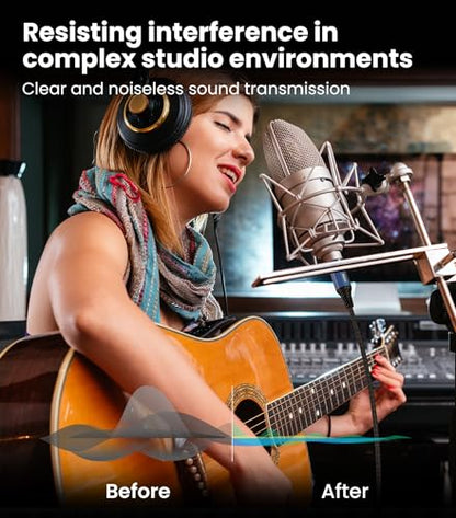 Tisino XLR to USB C Microphone Cable, Upgraded Hi-Fi Audio Recording Cable USB C Microphone Cable for Dynamic Microphones/Recorder/Laptop/Tablet, 3m/10ft | USB-C to XLR Female Audio Recording Cord for Dynamic Mic, Laptop, Tablet, Hi-Fi Shielded Studio Int