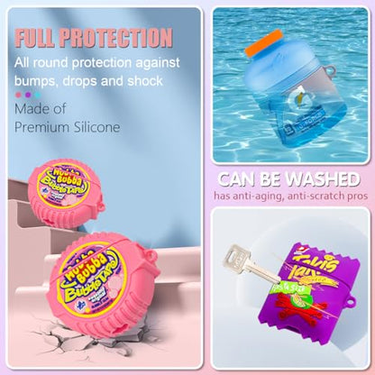 [3-Pack] Case for AirPods 2 Case Cute Funny, 3D Cartoon Food Design Silicone Airpods Case Cover Compatible for AirPods 2&1 with Cleaner Pen (Food Airpod Case)