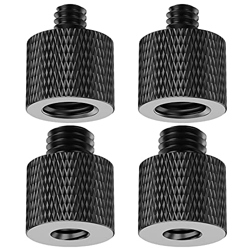 3/8 to 1/4 Camera Screw Adapter Thread 4 Pcs 1/4 Female to 3/8 Male and 3/8 Female to 1/4 Male Camera Tripod Adapter for Camera Monitor Tripod Mic Mount Microphone Stand