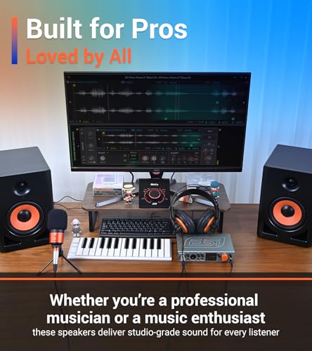 ESI nEar i7 6.5" Studio Reference Monitor, 2-Way Active Powered Speaker, Ideal for Near-Field Music Production, Studio Monitoring and Desktop Computers, Studio-Quality Sound, Sold Individually（Single） - size: nEar i7 (Single 6.5" Speaker)