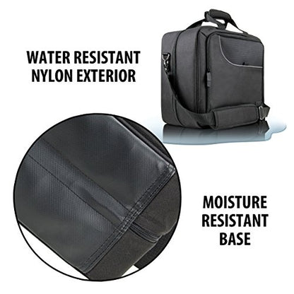 USA Gear Audio Mixer Case Fits RODECaster Pro II, Pro & Duo, GoXLR, & more Podcast Equipment - Podcast DJ Travel Bag with Customizable Interior, Scratch-Resistant Interior, Shoulder Strap (Black) - color: Black