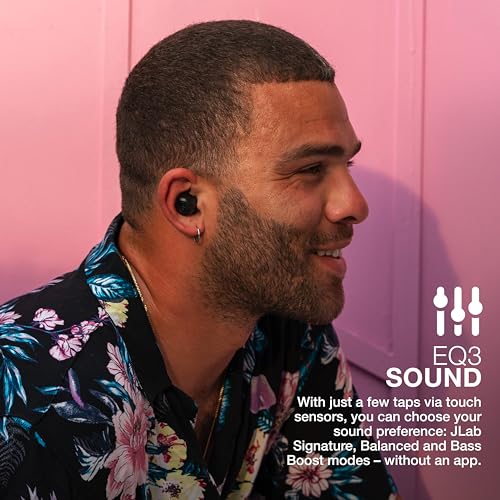 JLab, Go Air Pop, True Wireless Earbuds, Bluetooth 5.1, Dual Connect, IPX4, EQ3 Sound Settings, Black - color: Black