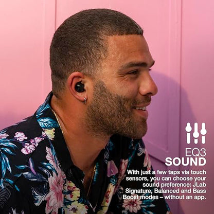 JLab, Go Air Pop, True Wireless Earbuds, Bluetooth 5.1, Dual Connect, IPX4, EQ3 Sound Settings, Black - color: Black