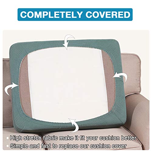 Flamingo P Super Stretch Couch Cushion Cover 1 Pack Individual Seat Slipcover with Elastic Bottom, Machine Washable Furniture Protector (1 Seat Cushion Cover, Sage) - color: Sage, size: 1 Seat Cushion Cover