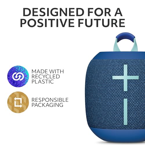 Ultimate Ears WONDERBOOM 4 Portable Waterproof Speaker - Blue | Balanced 360-Degree Sound and Bass, Dustproof, Floating, 131ft (40m) Range - color: Blue
