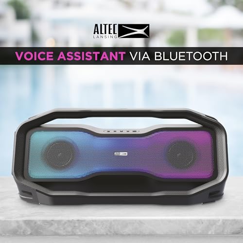 Altec Lansing - Portable Bluetooth Speaker, Waterproof IP67 - color: Black