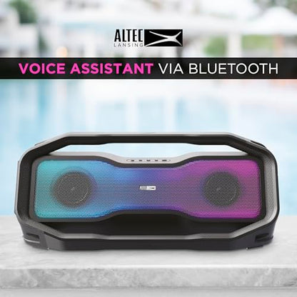 Altec Lansing - Portable Bluetooth Speaker, Waterproof IP67 - color: Black