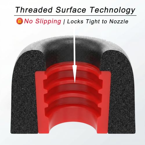 Memory Foam Replacement Earbud Tips, (4.0-5.5mm) with Threaded Grip - size: 4.0mm