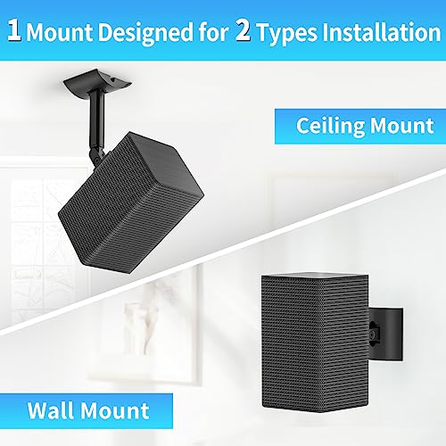 notiela Tilt and Swivel Adjustable Speaker Wall Mount for Samsung SWA-9200S SWA-9100S SWA-9000S SWA-8500S Rear Speakers Ceiling Speaker Mount, 1 Pack - style: 1 Pack