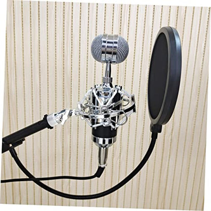 Microphone Pop Filter Windscreen Filter for Vocal Mic Double- Swivel Mount and Clamp