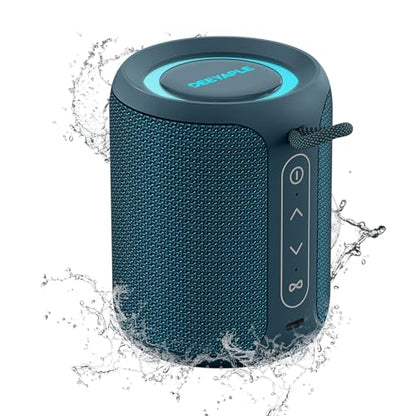 Bluetooth Speaker Wireless,IP67 Waterproof & Dustproof Portable Speaker with Lights,15W Loud Stereo Sound, 2500mAh Battery All Day Playtime, TWS Pairing, BT5.3, Home/Party/Outdoor/Beach (Blue) - color: Blue