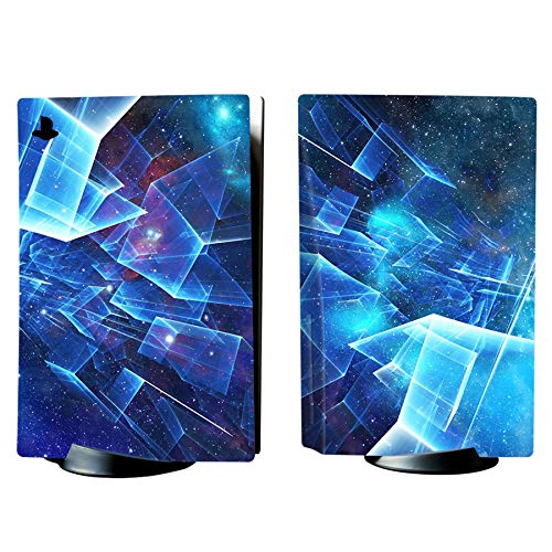 PlayVital Multidimensional Galaxy Full Set Skin Decal for ps5 Console Disc Edition, Sticker Vinyl Decal for ps5 Controller & Charging Station & Headset & Media Remote - color: Multidimensional Galaxy