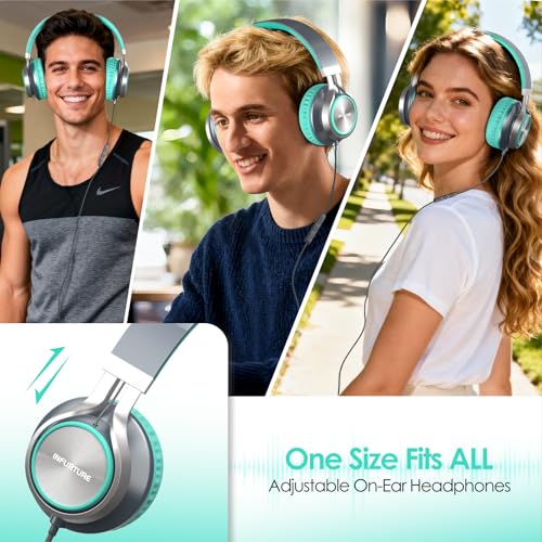 INFURTURE USB C Headphone for School & Adults Over-Ear Headphone with Mic | No Charging. Plug & Play. Crisp Calls. Lightweight Comfort. Tangle-Free Cable. Ideal for Students & Frequent Travellers - color: Green