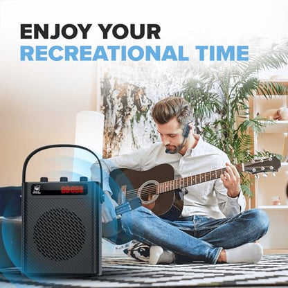 Voice Amplifier Wireless Microphone/Handheld Mic with 4 Sound Effects S95 | Rechargeable Portable Microphone and Speaker Set Wireless karaoke System, Personal Sound Amplifier for Teachers Speaking