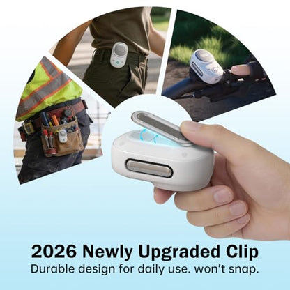 Divoom Itour-S Wearable Bluetooth Speaker, IP67 Clip-On, 10H Playtime,White | Waterproof, Dustproof, Travel, Work, Golf, Gift Idea & Outdoor Audio - color: White