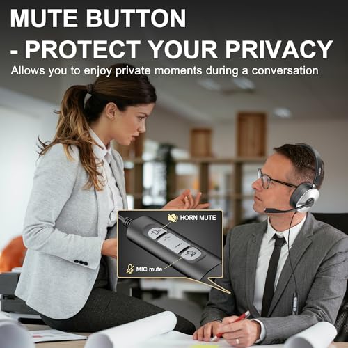 Wantek USB Headset with Microphone, Noise Cancelling Computer Headset - color: Brown