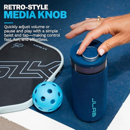 JLab, Go Party, Portable Bluetooth Speaker, Waterproof RGB LED, Navy - color: Navy