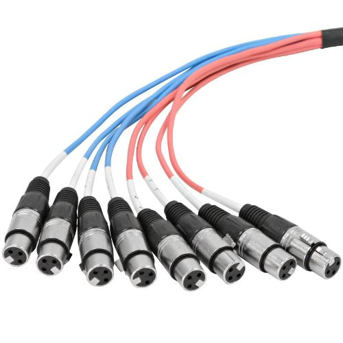 Seismic Audio - SAXT-8x15F - 8 Channel 15' XLR Female to 1/4" TRS Snake Cable - size: 15 Foot - 8 Channel