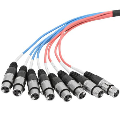 Seismic Audio - SAXT-8x15F - 8 Channel 15' XLR Female to 1/4" TRS Snake Cable - size: 15 Foot - 8 Channel