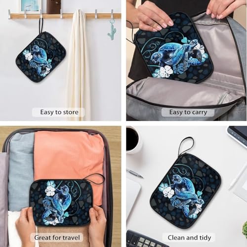 Watch Band Storage Bag Lightweight Watch Straps Carrying Case for Apple Watch, Smartwatch, and Other Watch Band Accessories, Sea Turtle - color: Sea Turtle