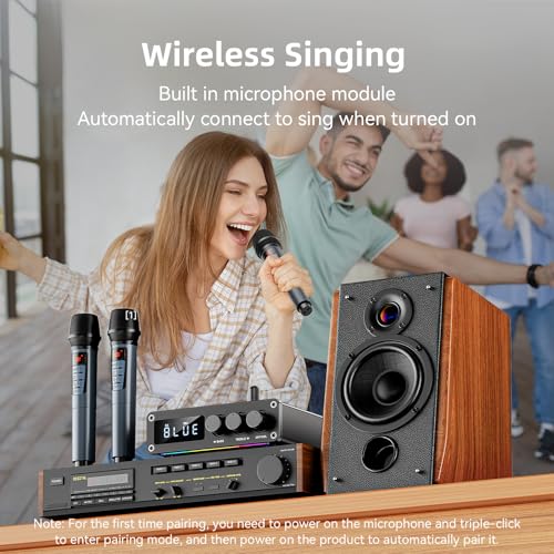 M12 Pro Pre Bluetooth 5.2 Transmitter Receiver for TV,Home Stereo,BT Headset,Low Latency HD Bluetooth Audio Decoder Adapter with Display,RCA,AUX,Coaxial,Optical Inputs/Outputs (M12 Pro 2Mics) - style: MIC