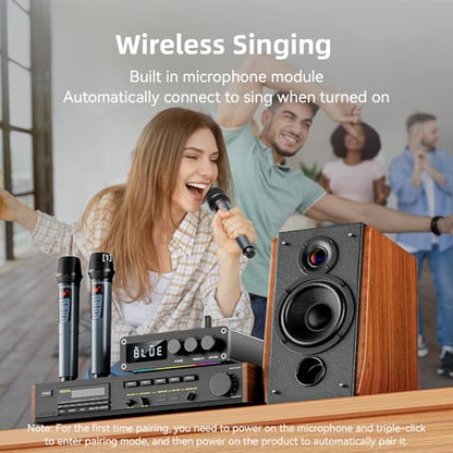 M12 Pro Pre Bluetooth 5.2 Transmitter Receiver for TV,Home Stereo,BT Headset,Low Latency HD Bluetooth Audio Decoder Adapter with Display,RCA,AUX,Coaxial,Optical Inputs/Outputs (M12 Pro 2Mics) - style: MIC