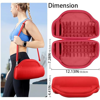 co2CREA Case for JBL Charge 6 Portable Bluetooth Speaker, Red | High-Density Foam Padding, Reinforced Handle, Detachable Shoulder Strap, Compact Lightweight Design, Dust Protection - color: Red Case