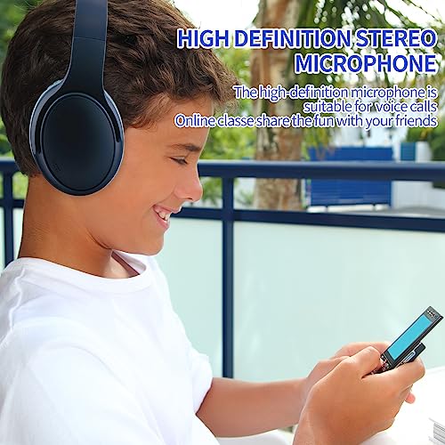 Kids Wireless Headphones, Bluetooth Toddler Headphones,Over Ear Isolation Headphone Foldable with Built-in Mic for Cell Phones TV Tablet School Network Boys Girls (e6 Blue) - color: e6 blue