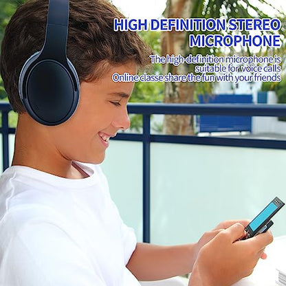 Kids Wireless Headphones, Bluetooth Toddler Headphones,Over Ear Isolation Headphone Foldable with Built-in Mic for Cell Phones TV Tablet School Network Boys Girls (e6 Blue) - color: e6 blue