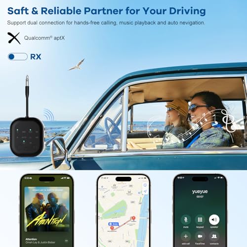 Bluetooth Transmitter Receiver,Bluetooth Audio Adapter for Airplane,WirelessTransmitter for TV,Gym, Aptx HD, Aptx Low Latency Audio for 2 AirPods/Headphones - color: Black