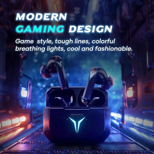 Wireless Earbuds Bluetooth 5.3 G100 Gaming Music Dual Mode,Deep Bass in-Ear Headphones,RGB Light Charging Case, Clear Call Earphones by Noise Canceling Mic ENC for iPhone Android Sumsung