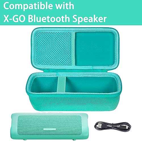 co2CREA Hard Case for BolaButty X-GO C27C Bluetooth Speaker Speaker,Teal | Travel Protective Storage Bag with Mesh Pocket & Handle, Shockproof EVA Shell and Soft Lining - color: Teal