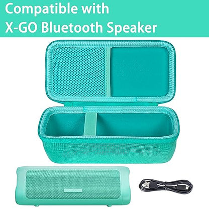 co2CREA Hard Case for BolaButty X-GO C27C Bluetooth Speaker Speaker,Teal | Travel Protective Storage Bag with Mesh Pocket & Handle, Shockproof EVA Shell and Soft Lining - color: Teal
