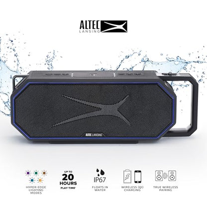 Altec Lansing - Portable Bluetooth Speaker, Waterproof IP67