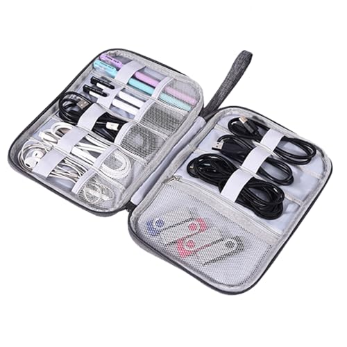 Organizer Case Small Electronic Devices USB Charger Accessories Mouse Phone Cable SD Power Bank Earphone - color: Medium-Purple