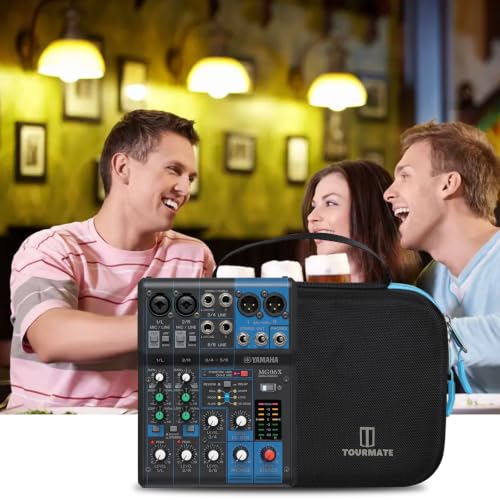 Tourmate Hard Storage Case Compatible for YAMAHA MG06X/MG06 6-Input/AG03/AG03 MK 2/AG06MK 2 Stereo Mixer, Protective Hard Shell Carrying Bag(CASE ONLY) - color: Black
