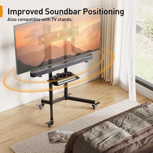 Perlegear Soundbar Mount with Adjustable Height, Sound bar Mount up to 15 lbs, Soundbar Mount Under or Above TV, Soundbar tv Mount Bracket with Detachable Long Extension Plates PGSM04B - style: Soundbar Mount PGSM04B