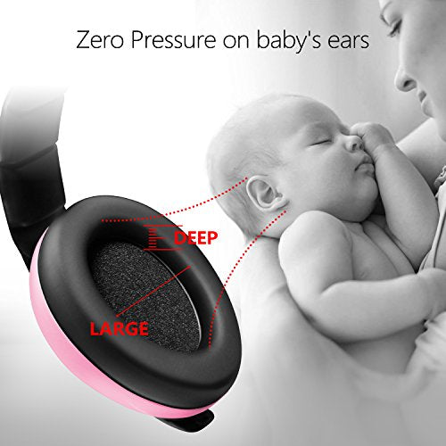 BBTKCARE Baby Headphones Noise Cancelling Headphones for Babies for 3 Months to 3 Years (Pink) - color: Pink
