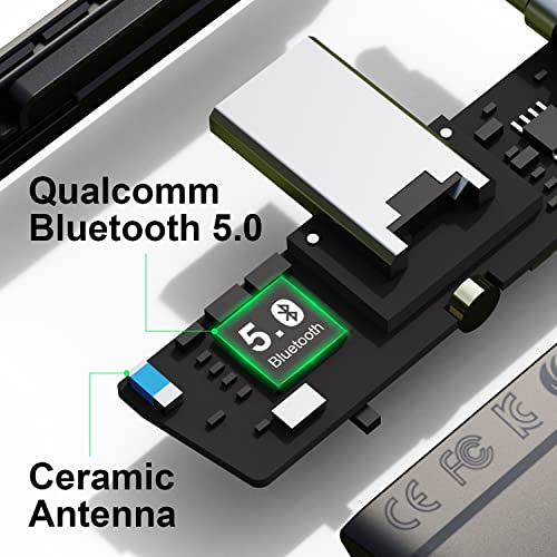 Skull & Co. AudioBox: Bluetooth 5.0 Wireless Audio Transmitter Adapter Low Latency for Xbox (XB1/XSX/XSS/Elite2) Controllers- Black