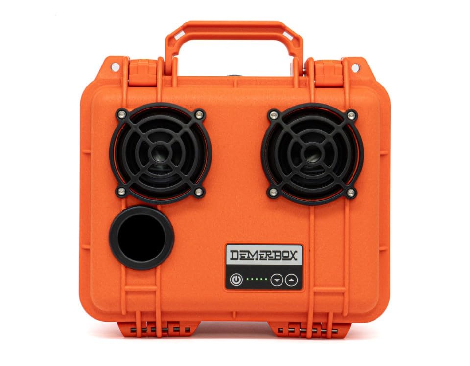 Waterproof, Portable, and Rugged Outdoor Bluetooth Speakers. Loud Sound + Deep Bass, 40+ hr Battery Life, Dry Box + USB Charging, Multi-Pairing Party Mode (Haast Orange, DB2)