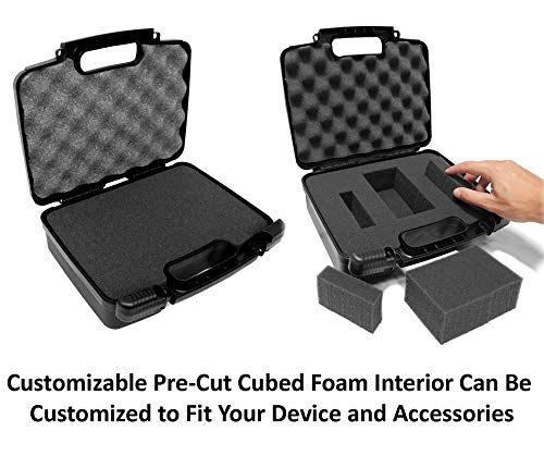 CASEMATIX Studio Microphone Travel Case Compatible with MV51 Digital Large Diaphragm Condenser Mic, MVi Audio Interface, MV88, MVL, Lavalier Mic and More, Includes Case Only
