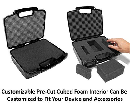 CASEMATIX Studio Microphone Travel Case Compatible with MV51 Digital Large Diaphragm Condenser Mic, MVi Audio Interface, MV88, MVL, Lavalier Mic and More, Includes Case Only