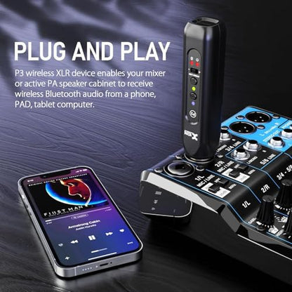 Xvive P3D Wireless XLR Bluetooth Receiver Bluetooth for Mixer, Active PA Systems,DJ Systems